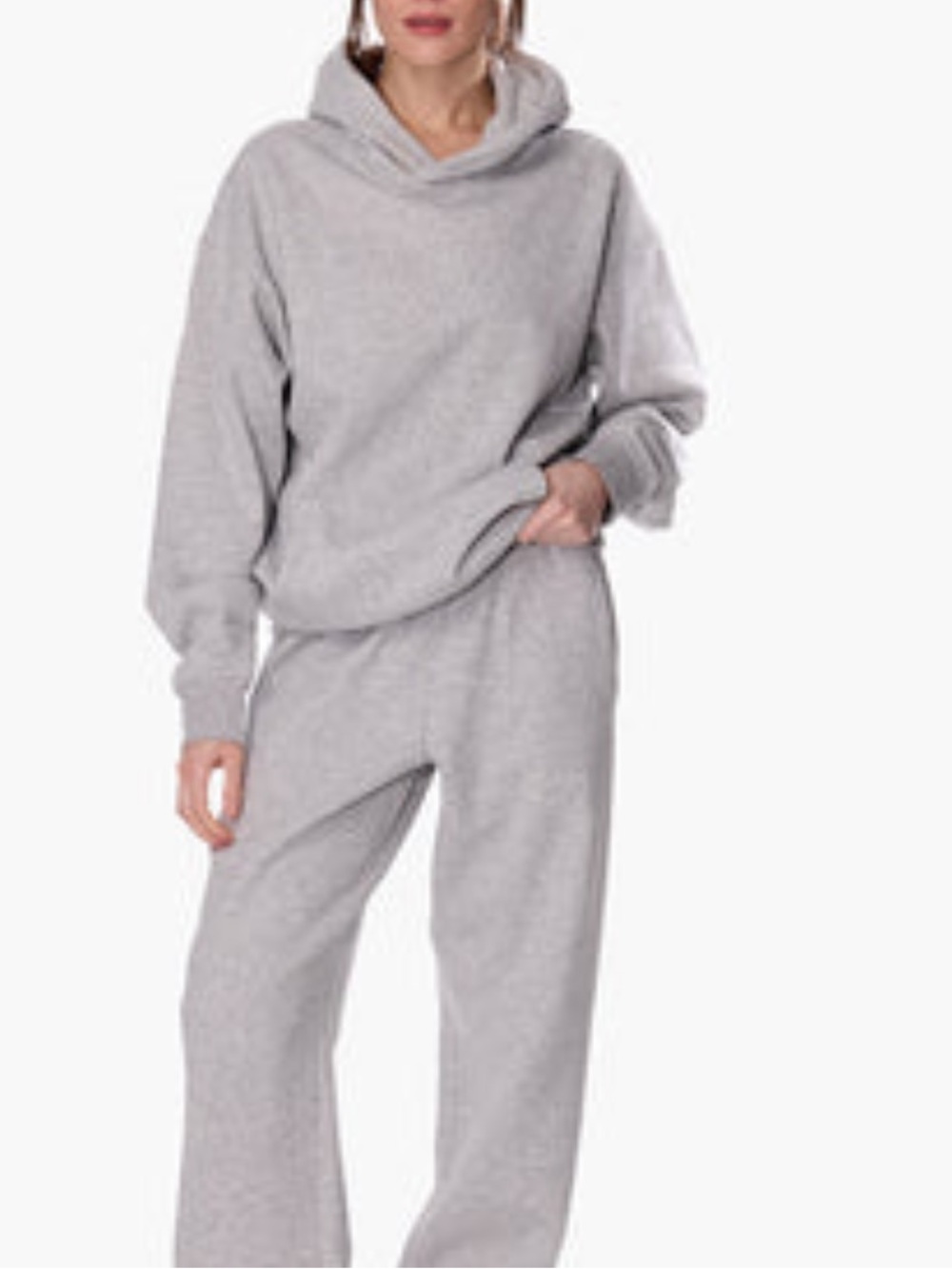 Cozy Light Gray Hooded Sweatshirt